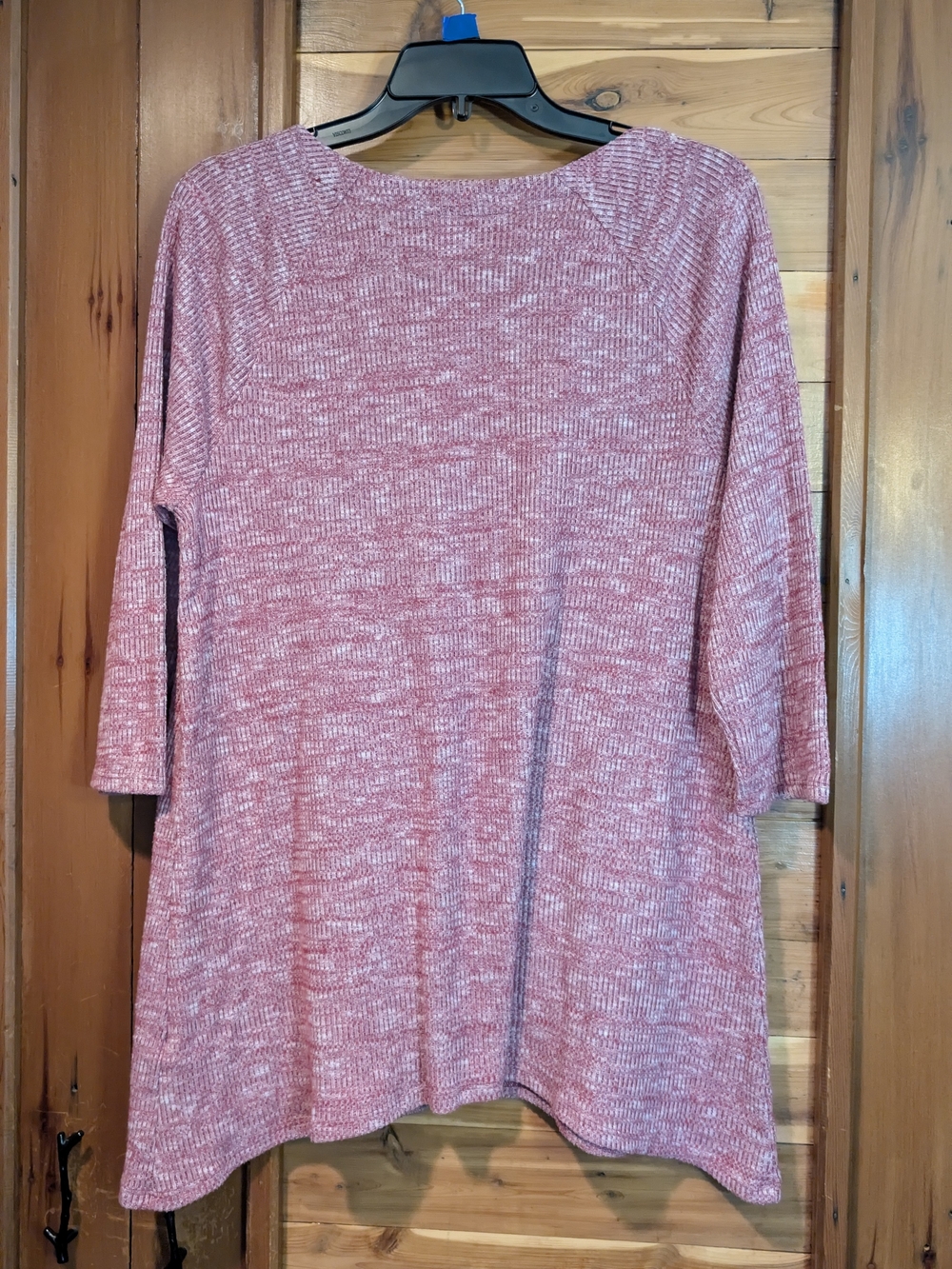 Chico's Marled Raspberry Knit Tunic Top - Picture 3 of 5